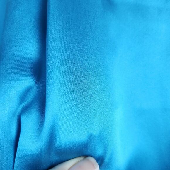 Vtg 100% Silk Satin Wrap Blouse Sz 4 Luxe Peck & Peck Long Sleeve Side Button - Picture 12 of 13